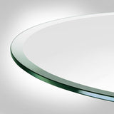 Dulles Glass 27 inch Round Glass Table Top - Tempered - 1/2" Thick Glass Surface, Safe Beveled Edge - Photo 7