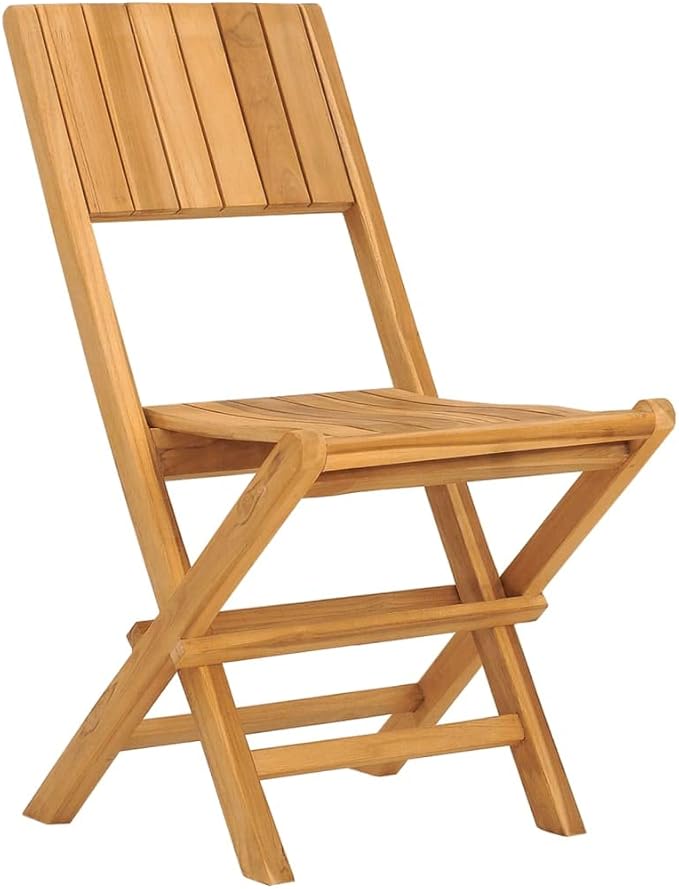Folding Patio Chairs 4 pcs 18.5"x24"x35.4" Solid Wood Teak Outdoor Chairs Furniture Balcony Furniture Suitable for Gardens, Pools, patios.
