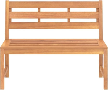 Patio Bench 44.9" Solid Teak Wood Patio Furniture, Patio Benches