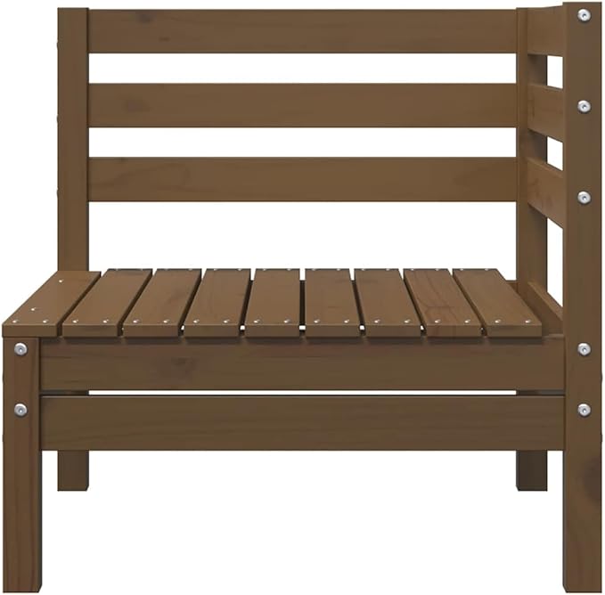 3-Piece Patio Lounge Set Solid Pine Wood Outdoor Furniture Honey Brown with Table for Garden Balcony Backyard Porch Small Space