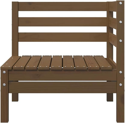 3-Piece Patio Lounge Set Solid Pine Wood Outdoor Furniture Honey Brown with Table for Garden Balcony Backyard Porch Small Space