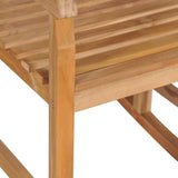 Teak Rocking Chair with Taupe Cushions 36.4 x 22.8 x 41.7 in Solid Wood Outdoor Lounge Seat for Patio Porch Garden - Photo 5
