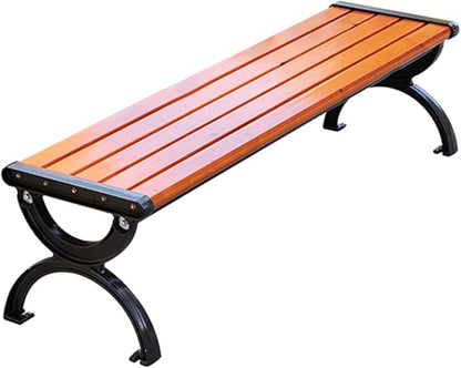 SEIFE Frame Outdoor Bench Patio Bench，Leisure Chair Garden Bench,Outdoor Benches,2-Person Garden Benches,Cast Aluminum Chair Feet,for Lawn Yard Porch Work Entryway(180cm/71in)
