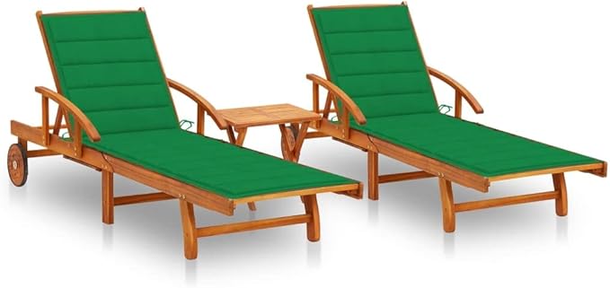 Cushioned Chaise Lounge Set, Chairs for Outside Patio, Adjustable Lounge Chairs, Outdoor Pool Chaise Lounge Chairs - Photo 1