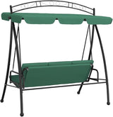 3-Seater Garden Swing Bench, Outdoor Patio Porch Swing with Bed Conversion, Powder-Coated Steel Metal Frame - Photo 5
