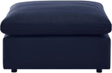 Modway Commix Outdoor Patio Overstuffed Sectional Sofa Ottoman in Navy - Photo 4