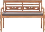 Batavia Bench with Dark Gray Cushion Garden Bench Outdoor Bench for Outdoors Porch Entryway Furniture for Yard 47.2" - Photo 3