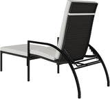 Sun Lounger Brown PE Rattan, Galvanized Steel Frame, Adjustable Footrest, Outdoor Chaise Lounge Chair for Patio, Garden - Photo 5