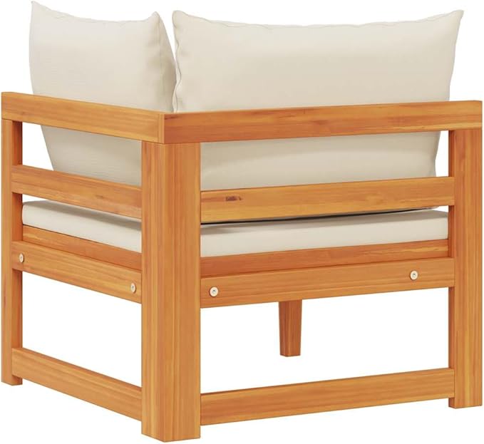 Modern Outdoor Corner Sofa with Thick Cushions and Removable Covers, Durable Acacia Wood Patio Furniture for Garden - Photo 6