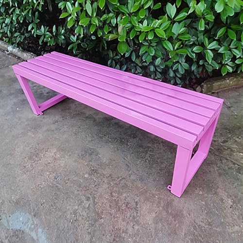 Outdoor Metal Patio Bench, Garden Seating for Yard & Porch, Durable Picnic Furniture, 47.2in Outdoor Decor for Front Porch & Backyard Use