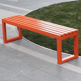 Durable Backless Garden Bench - Weatherproof Metal Outdoor Seating for Patio, Balcony, Park - Photo 1