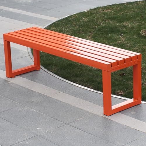 Durable Backless Garden Bench - Weatherproof Metal Outdoor Seating for Patio, Balcony, Park, Lawn - Stylish and Sturdy Furniture for Outdoor Spaces