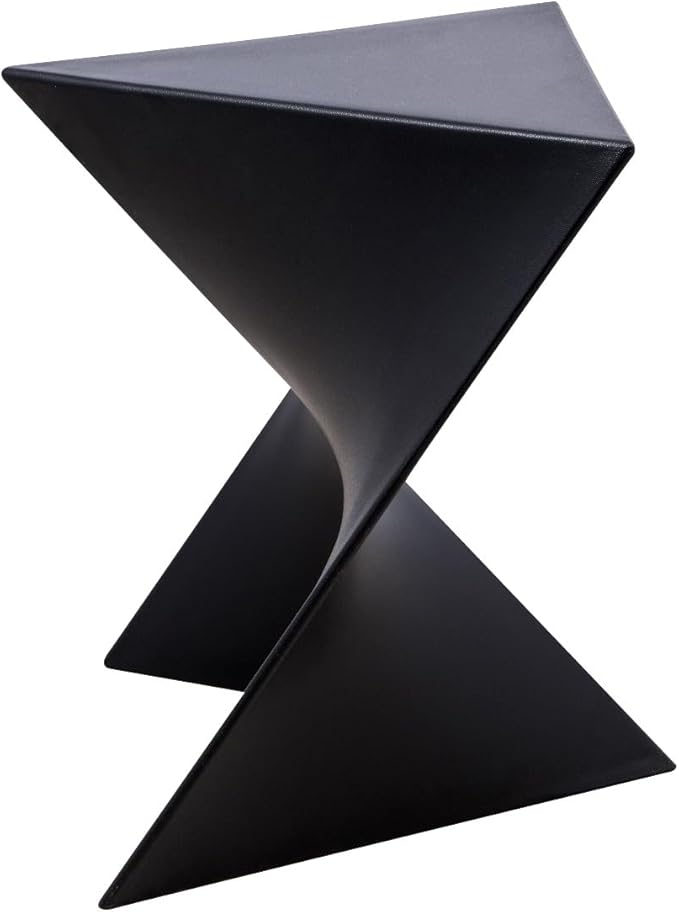LeisureMod 15.75" Triangular Side Table, Stackable Plastic Accent End Table for Indoor & Outdoor Use - Photo 5
