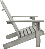 2-Seater Patio Adirondack Chair Solid Fir Wood Gray Outdoor Furniture Lounge Chair Garden Seating for Patio, Backyard - Photo 4