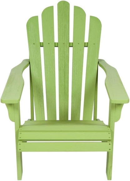Pemberly Row Adirondack Chair, Cedar Wood, Green Finish, 36" H x 35" W x 26.25" D, Ergonomic Design, Contoured Seat, Wide Arms, Durable Outdoor Patio Porch Chair with Moisture and Decay Resistance