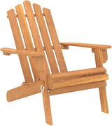 Solid Acacia Wood Adirondack Chair Outdoor Patio Furniture Foldable Lounge Chair for Garden Beach Poolside Relaxation - Photo 3