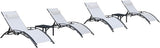 PURPLE LEAF Patio Chaise Lounge Chair Set with 2 Side Table Outdoor Pool Adjustable Recliner Chairs for Outside Beach - Photo 1