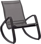 Modway EEI-3180-BLK-BLK-SET Traveler Rocking Lounge Chair Outdoor Patio Mesh Sling Set of 2, Black - Photo 6