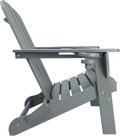 Folding Adirondack Chairs, Modern Plastic Adirondack Chair, All-Weather HDPE Fire Pit Chairs