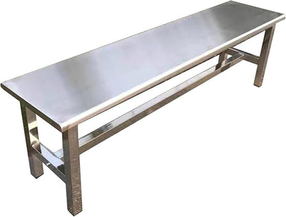 Outdoor Patio Bench, 304 Stainless Steel Outdoor Garden Bench, 660 Lbs Load-Bearing Capacity, for Patio, Park, Commercial Use(100cm/39in)