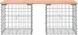 Garden Bench Deck Bench Patio Bench Gabion Design 40.6"x17.3"x16.5" Solid Wood Douglas - Photo 4