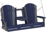 LuxCraft 5' Adirondack Hanging Front Porch Swing with Flip Down Console, Seats Up to 3 - Photo 1