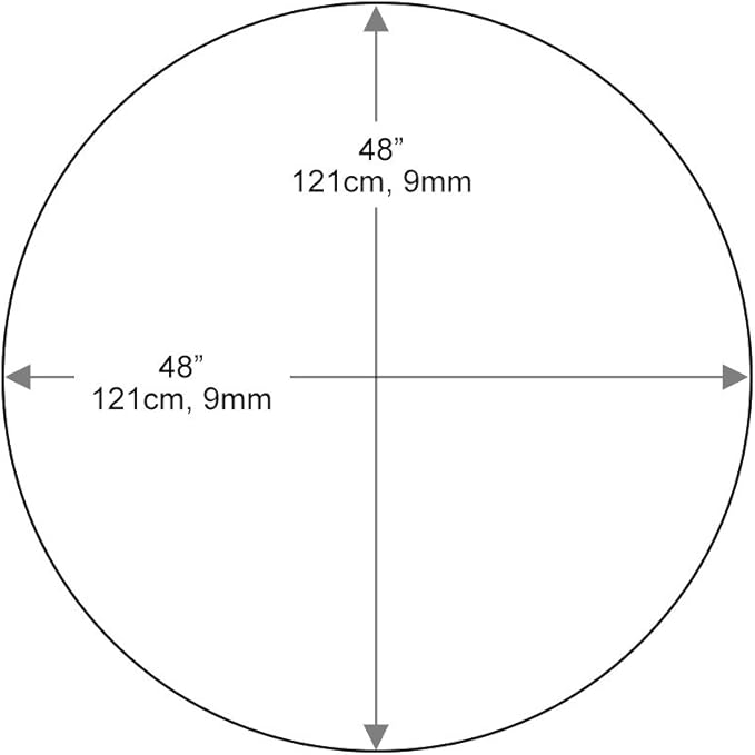 Dulles Glass 48 inch Round Glass Table Top - Tempered - 3/8" Thick Glass Surface, Safe Pencil Edge - Photo 3
