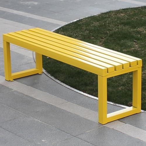Durable Backless Garden Bench - Weatherproof Metal Outdoor Seating for Patio, Balcony, Park & Lawn - Stylish, Comfortable, and Versatile Furniture for Any Outdoor Space