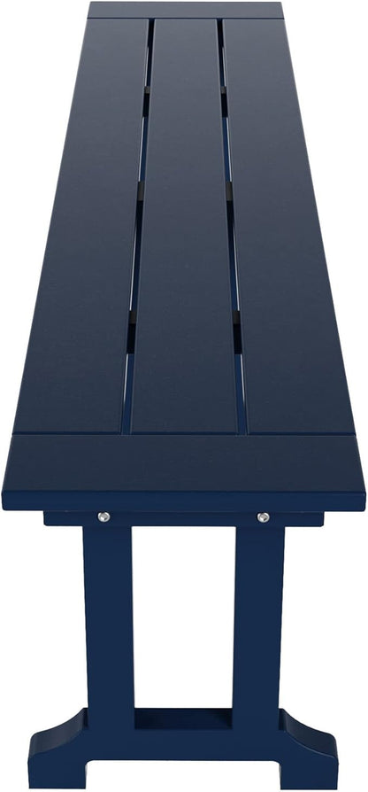 WO WESTIN OUTDOOR HDPE Laguna Trestle 65" Bench,Navy Blue