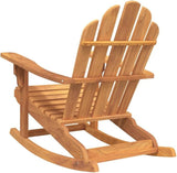 Natural Teak Garden Adirondack Rocking Chair Set of 2 - Photo 7