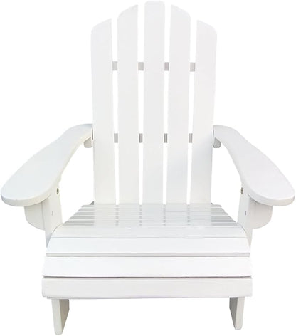 Wood Children Adirondack Chair,Ergonomic All-Weather Adirondack Chairs,Durable Patio Lounge Chair for Outdoor,Garden,Lawn,Indoor,White