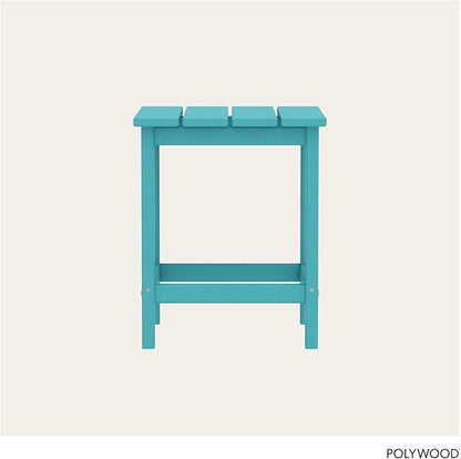 POLYWOOD Long Island 18" Side Table, Aruba