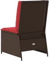 Outdoor Reclining Patio Sofa, Single Seat Wicker Rattan Chair with Adjustable Backrest - Photo 7