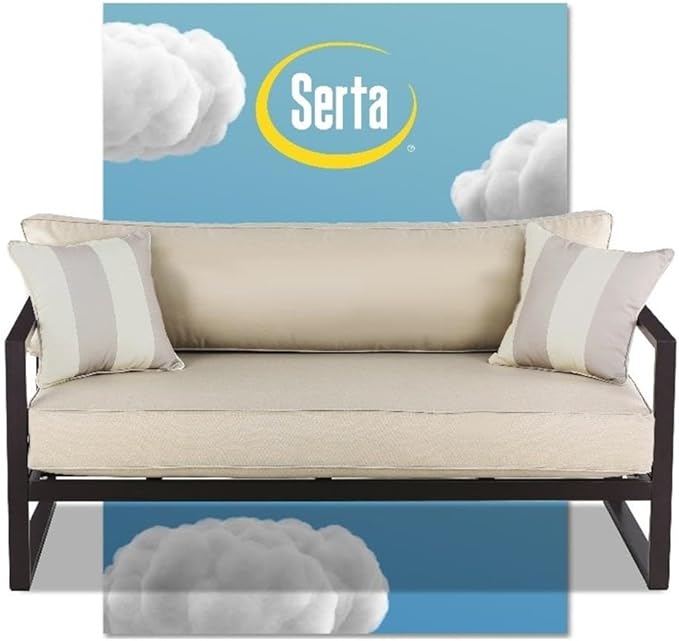 Serta Catalina Modern Outdoor Patio Furniture Collection with Bronze Metal Frame Finish, Upholstered Sofa, Bronze