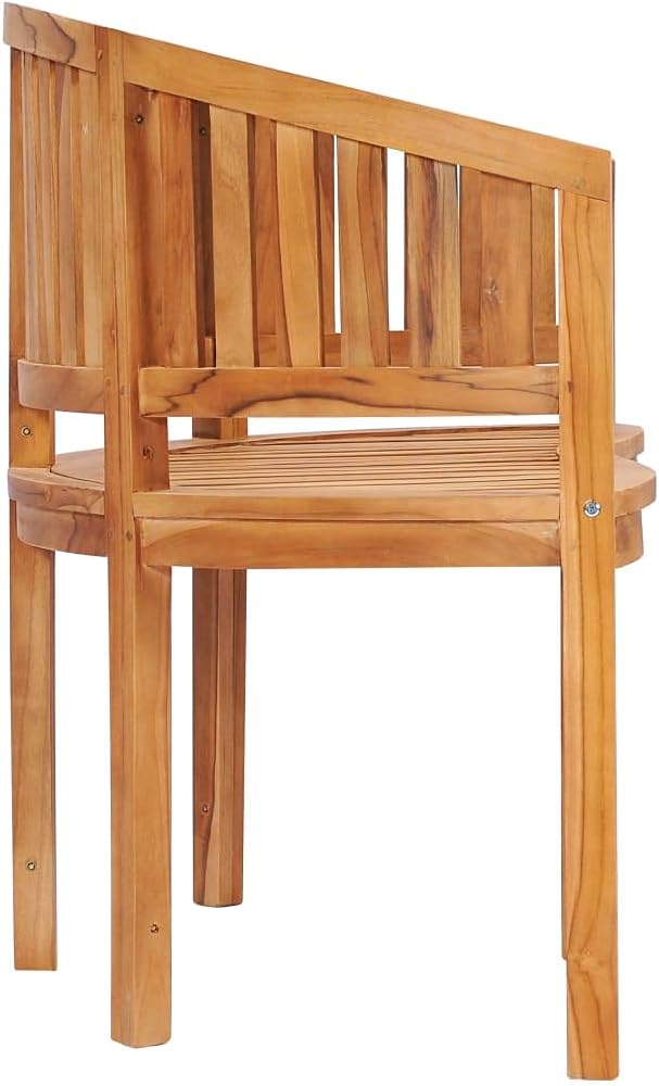 Banana Bench, Garden seat, Vintage Garden Wooden Bench, Bench with backrest and armrests for Patio, Garden, Yard, Lawn,59.4" Solid Teak Wood