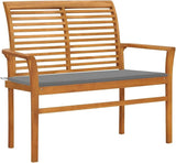 Teak Outdoor Bench 44.1 in Brown Solid Wood Patio Seating for Garden, Front Porch & Backyard - Photo 1