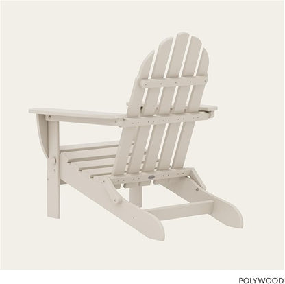 POLYWOOD AD5030SA Classic Folding Adirondack, Sand, 35.00" x 29" x 35.00"