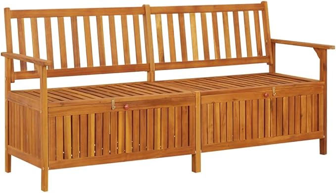 Garden Bench Deck Bench Storage Bench 66.9" Solid Wood Acacia