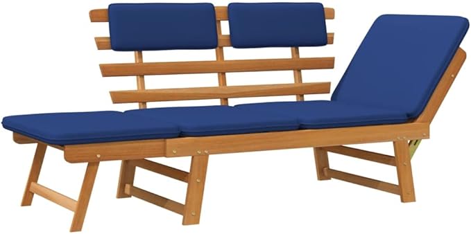 Patio Bench with Cushions, Bench with Backrest, Garden Bench, Park Bench for Patio, Garden, Yard, Lawn - Photo 7