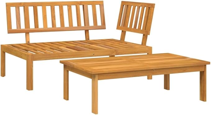 Pallet Sofa Set Anthracite and Natural Wood Garden Sofa Poolside sectional for Lawn Garden