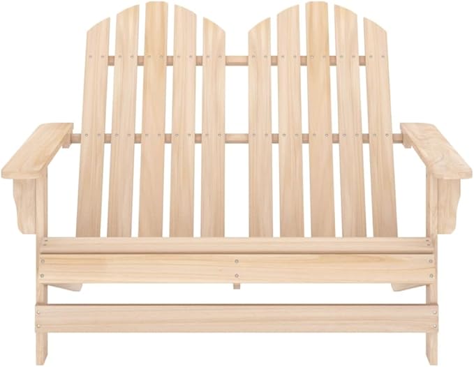 2-Seater Patio Adirondack Chair Solid Wood Fir, Suitable for patios, Gardens, Balconies