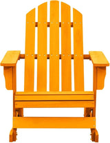 Orange Solid Fir Wood Medium Ergonomic Adirondack Garden Rocking Chair for Patio and Outdoor Relaxation with UV - Photo 3