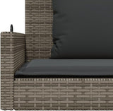 Grey Swing Bench with Cushions, PE Rattan and Powder-Coated Steel Frame - Photo 9