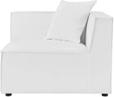 Modway EEI-4385-WHI Saybrook Patio Upholstered 6-Piece Sectional Sofa in White - Photo 6
