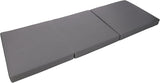 Merax Outdoor Chaise Lounge Cushion with Foldable 3-Section Design, Dark Gray Patio Reclining Chair Cushions for Lawn - Photo 2
