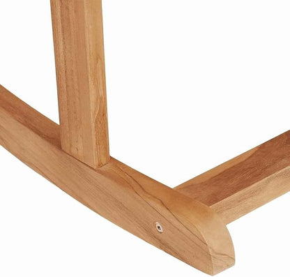Adirondack Rocking Chair 2 pcs Brown 100 x 77 x 99 cm Solid Teak Wood Outdoor Furniture for Garden Patio Relaxation with Ergonomic Backrest