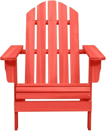 Chair Patio Chair Lawn Chairs Outdoor Chairs Weather Resistant for Patio Deck Garden,Backyard Deck Patio Adirondack Chair Solid Fir Wood Red