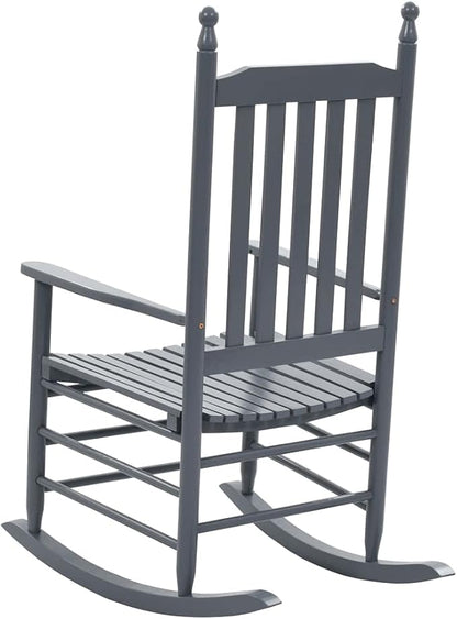 Rocking Chair Grey Poplar Hardwood Standard Rocking Chair Patio Chairs Outdoor Chairs for Tavern Terrace