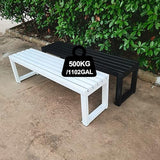 Outdoor Metal Patio Bench, Durable Garden Seating for Yard, Porch - Photo 6