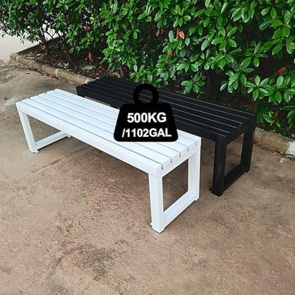 Outdoor Metal Patio Bench, 47.2in Garden Seating for Porch, Yard, Park & Picnic - Stylish Outdoor Furniture for Front Porch & Backyard Décor.